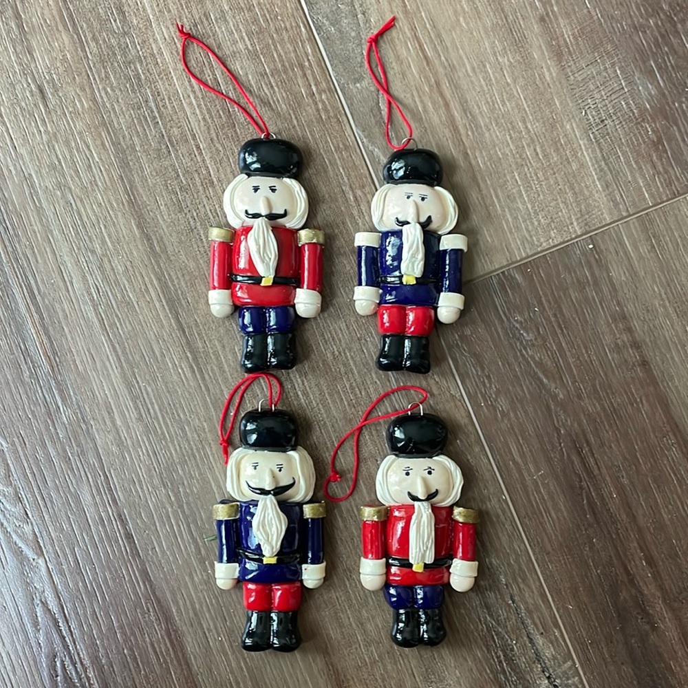 VTG Bundle of four nutcracker Christmas tree ornaments